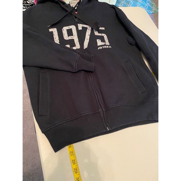 Arivex Men's AUTHENTIC Black Hoodie Full Zip Heavy Weight Large - Picture 3 of 9